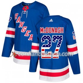 Adidas Maillot de Hockey New York Rangers Ryan McDonagh 27 2017-2018 Bleu USA Flag Fashion Authentic - Homme